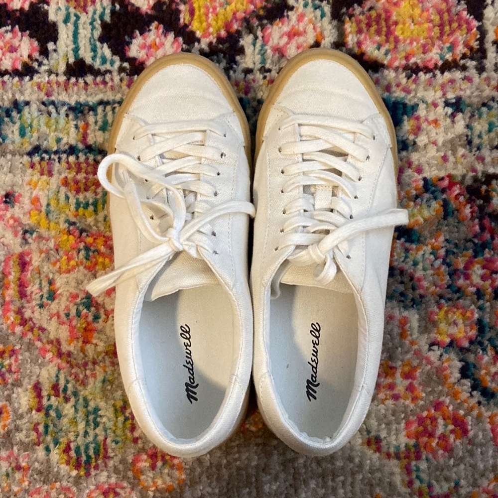 Madewell Sidewalk Low-Top Sneakers in Monochrome Canvas